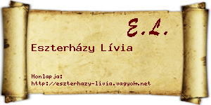 Eszterházy Lívia névjegykártya